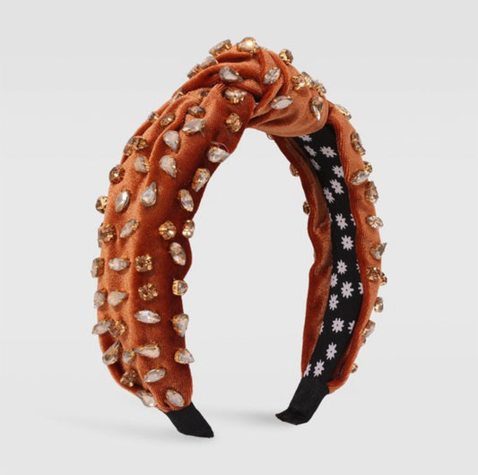 Corduroy Rhinestone Headband