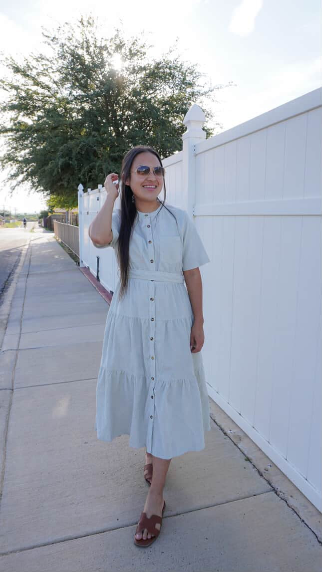 Brittney• Corduroy Button down Dress