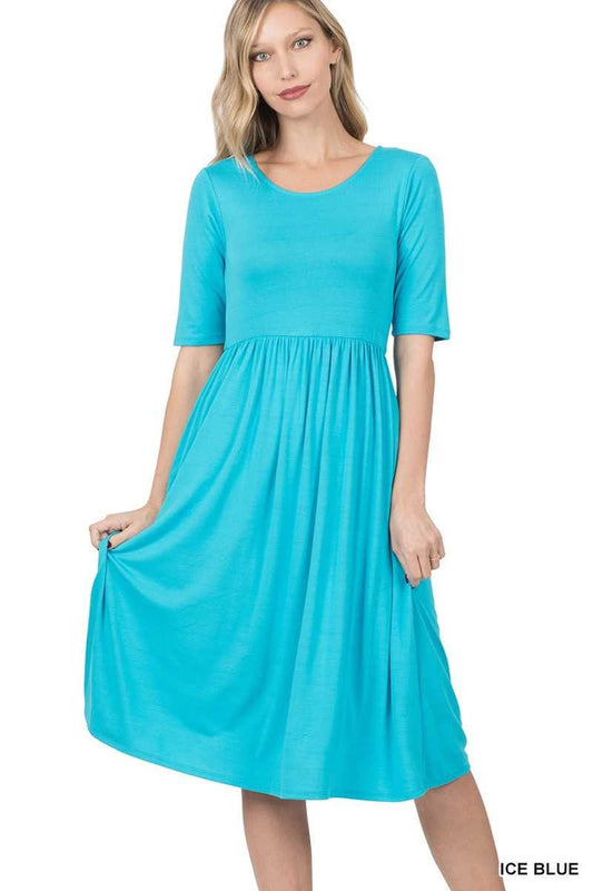 Ice Blue Baby Doll Dress