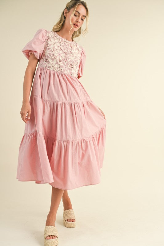 Ballerina Blossom Crochet Dress