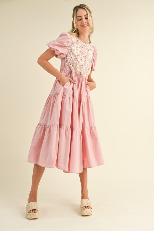 Ballerina Blossom Crochet Dress