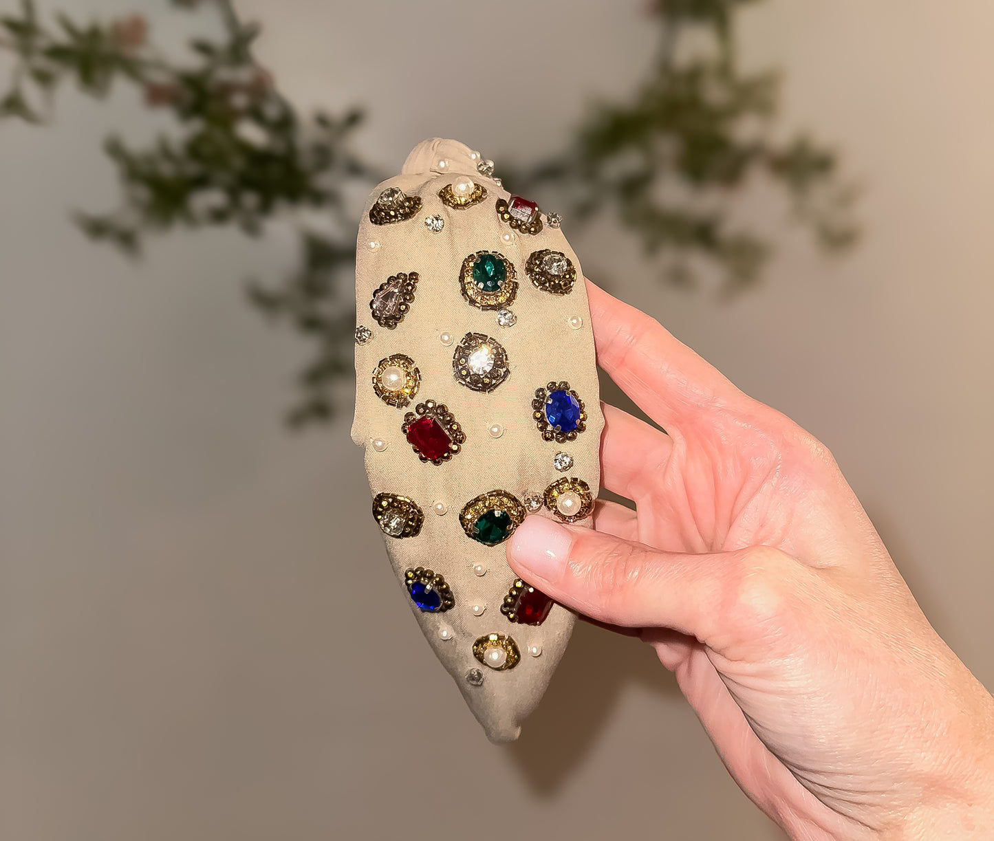 Rhinestone Knotted Headband