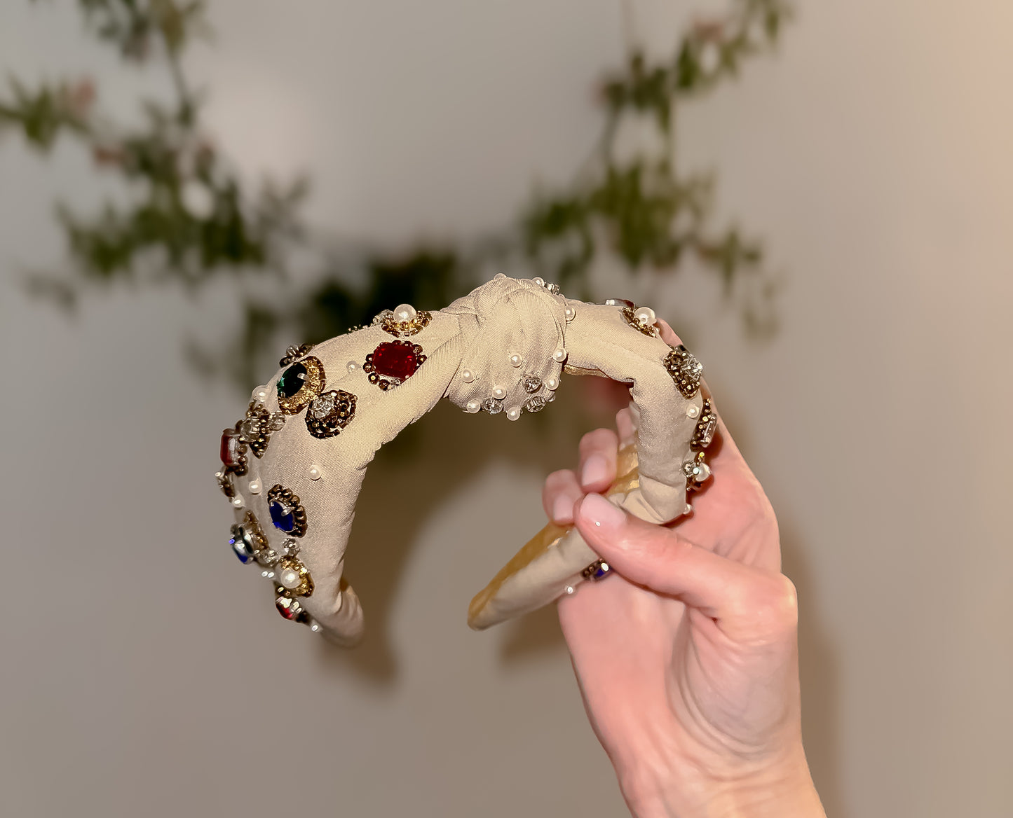 Rhinestone Knotted Headband