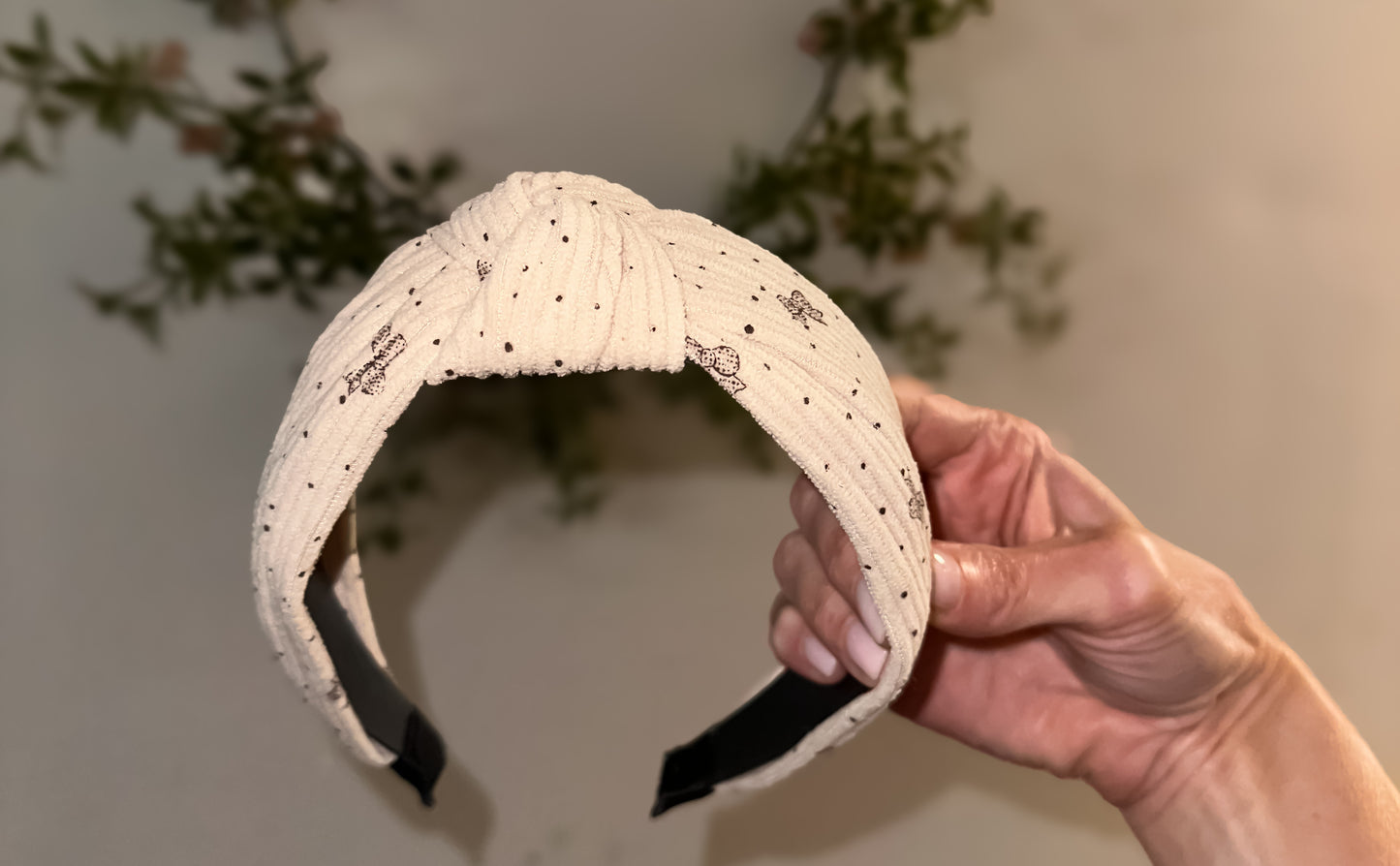 Bow Print Knotted Headband