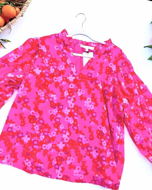 Floral Ballon Sleeve Top